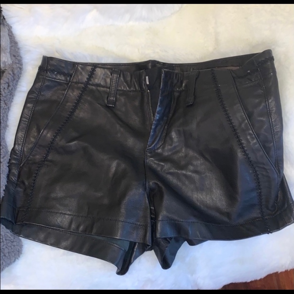 rag & bone Leather Shorts